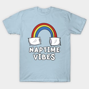 Naptime Vibes Nap Rainbow and Pillows T-Shirt